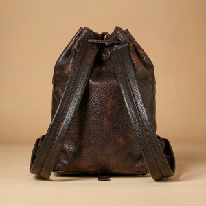 Firenze Leather Backpack - Dark Brown leather