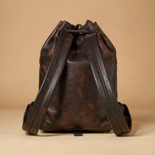 Firenze Leather Backpack - Dark Brown leather