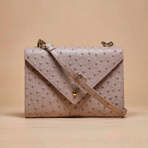 Rouge Envelope Clutch - Rose leather