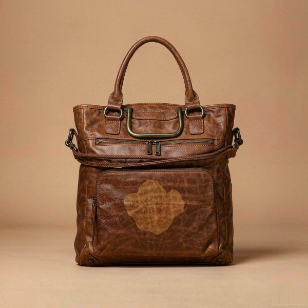 Serena Top-Handle Satchel - Tobacco Brown leather