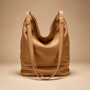 Aria Slouchy Tote - Tan leather